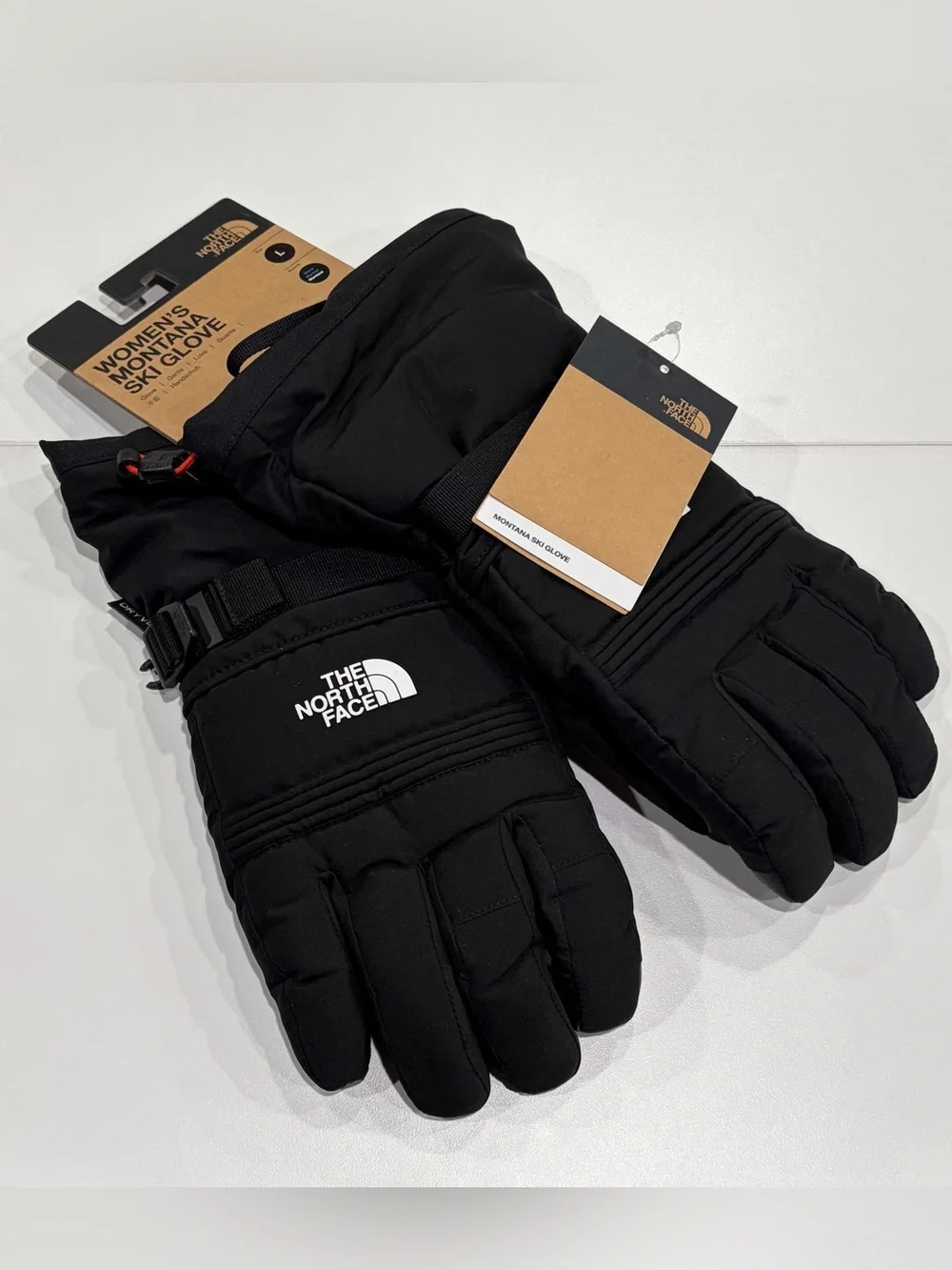 The North Face Women’s Large Montana Ski Gloves Snow Black NWT Touchscreen Lined